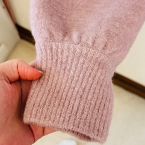 Zara Oversized Purple Ultra Soft Sweater Wool Blend Cardigan Sz Medium - Picture 6 of 11